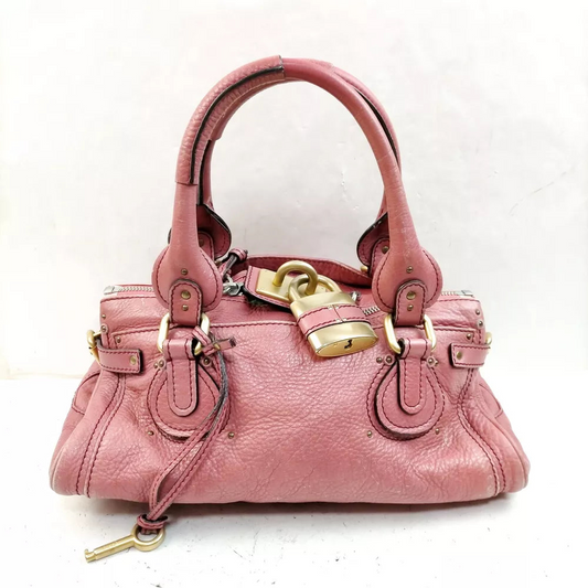 Chloe Hand Bag Pink Leather