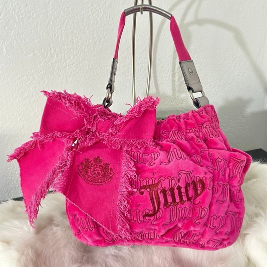 Juicy Couture Pink Velour Handbag