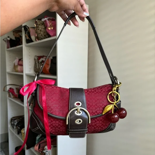 Vintage Coach Soho Cherry Red